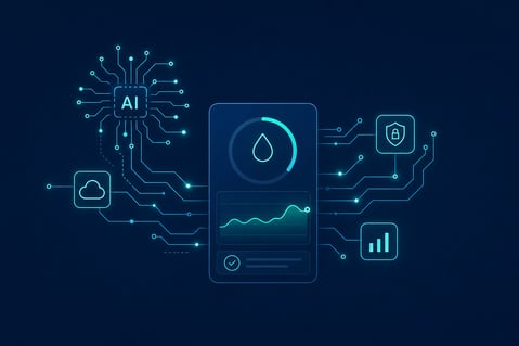 Abstract Art on Dark Blue Background
